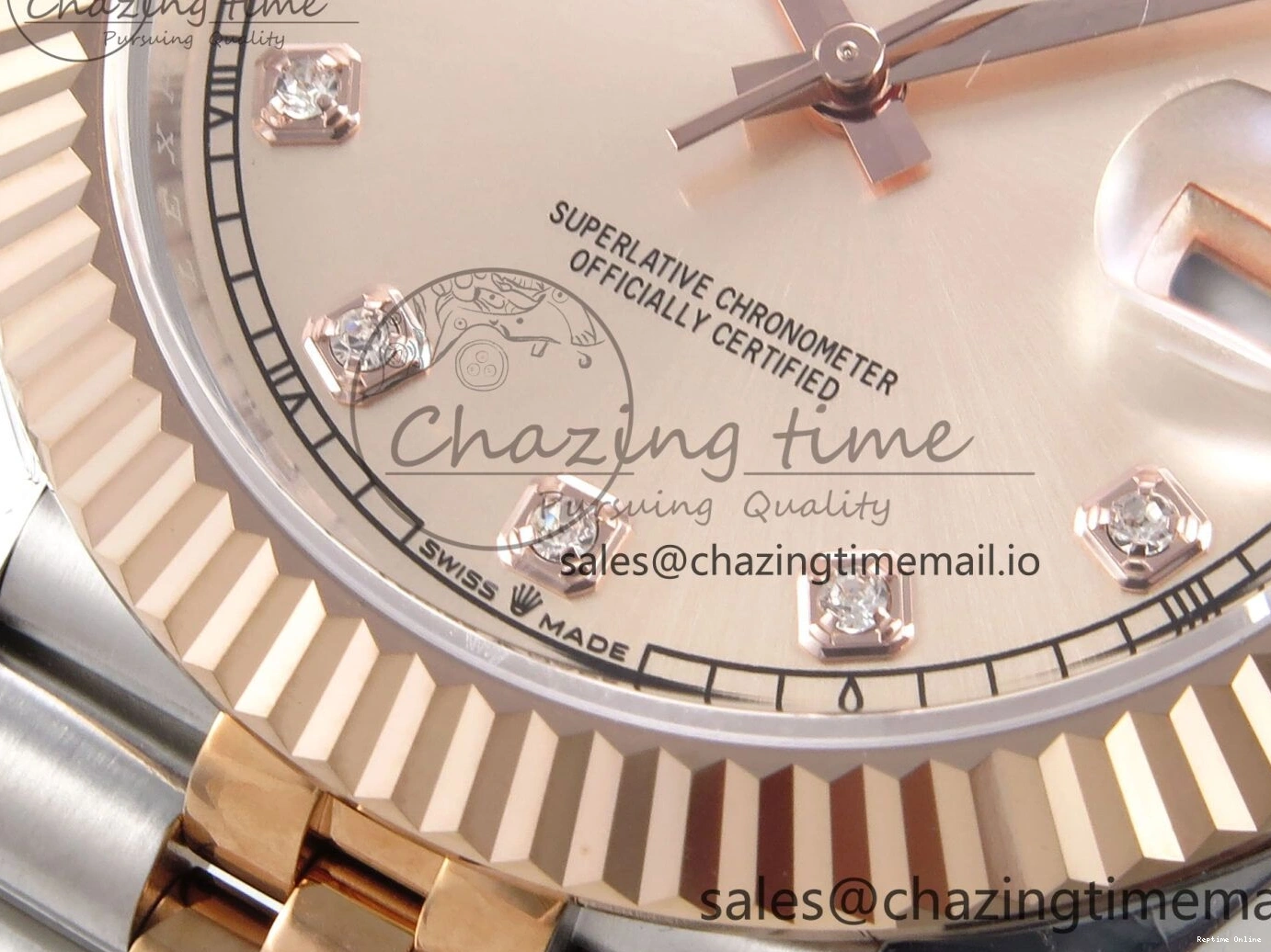 0208 DateJust 41 126331 EWEF Best Edition RG Diamonds Dial on SS RG Jubilee Bracelet A UrbanChic 999